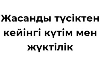 Жасанды түсіктен кейінгі күтім мен жүктілік туралы ақпарат