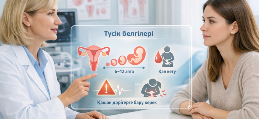 Түсік белгілері мен түсік қаупі: қан кету, іштің ауырсынуы және дәрігерге қашан қаралу керек