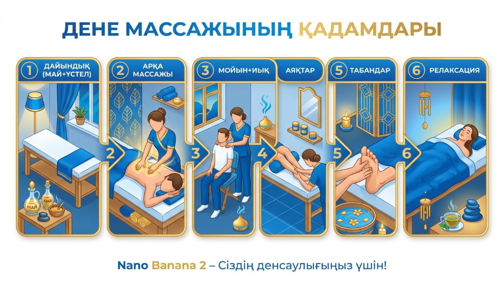 Боди массаж жасау қадам-қадам